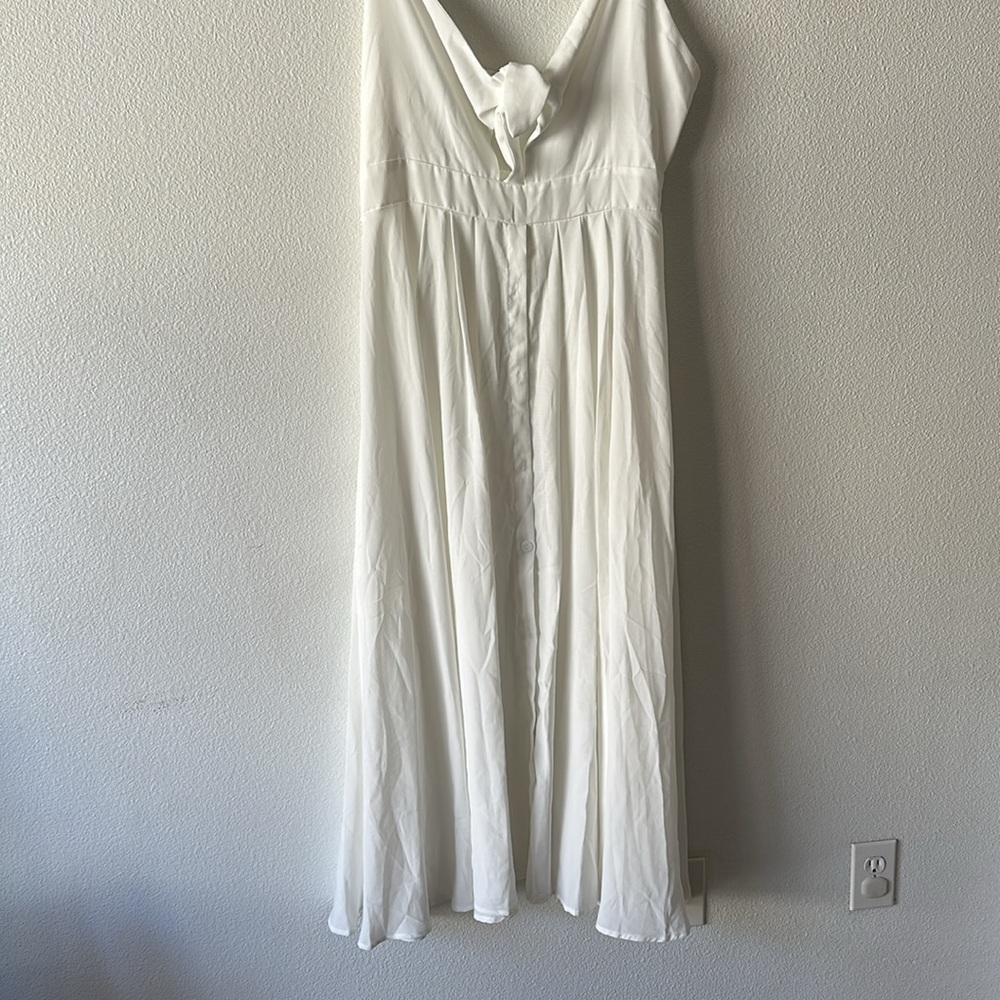 Chicme White Maxi Dress (unlined)
